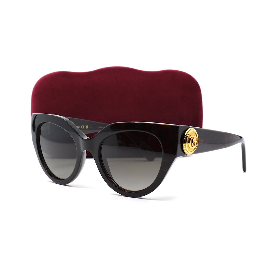 Gucci GG1408S 003 Havana Brown Cat Eye Sunglasses NWT - Picture 10 of 15
